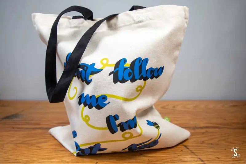 Don’t Follow Me I’m Lost Too - Tote Bag - Organic Cotton - Black Handles - 38cm x 42cm - Bag