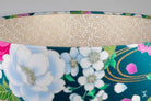 Double-Sided Drum Lampshade - 30cm - Blossoms - Chrysanthemum Arabesque - Pink/White/Teal - Lampshade