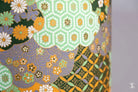 Double-Sided Drum Lampshade - 30cm - Flowers and Hexagons - Foxie Fox - Green - Lampshade