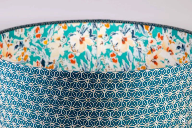 Double-Sided Drum Lampshade - 30cm - Geometric Star - Into the Wild - Blue - Lampshade