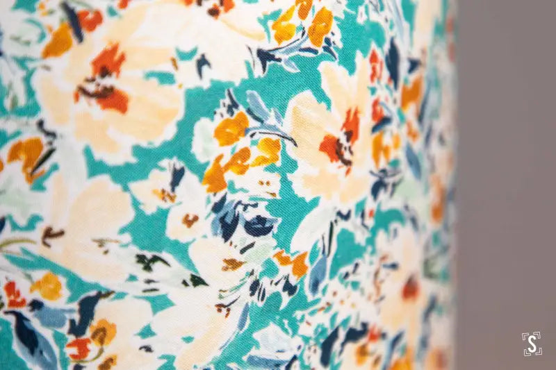 Double-Sided Drum Lampshade - 30cm - Into the Wild - Geometric Stars - Teal/White/Orange - Lampshade