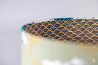 Double-Sided Drum Lampshade - 30cm - Waves - Arcs - Blue/Green/Gold - Lampshade
