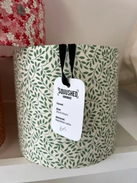 Drum Lampshade - 20cm - Forest - Green - SQUUSHED