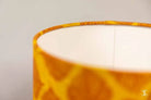 Drum Lampshade - 20cm - Leaves - Orange/Yellow - Lampshade