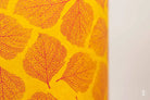 Drum Lampshade - 20cm - Leaves - Orange/Yellow - Lampshade