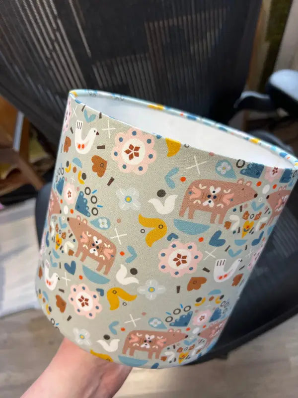 Drum Lampshade - 20cm - Nordiska - Grey - SQUUSHED