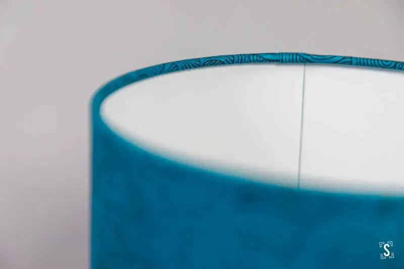 Drum Lampshade - 20cm - Okinawa Waves - Navy - Lampshade