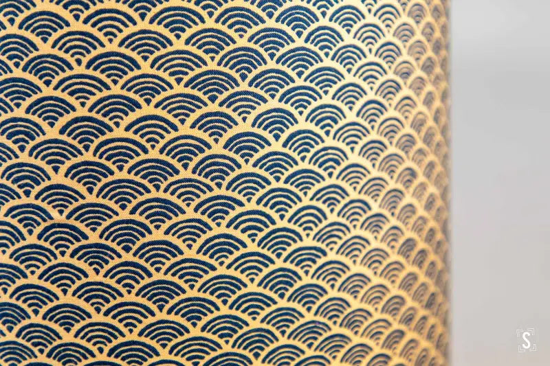 Drum Lampshade - 30cm - Arcs - Navy/Cream - Lampshade