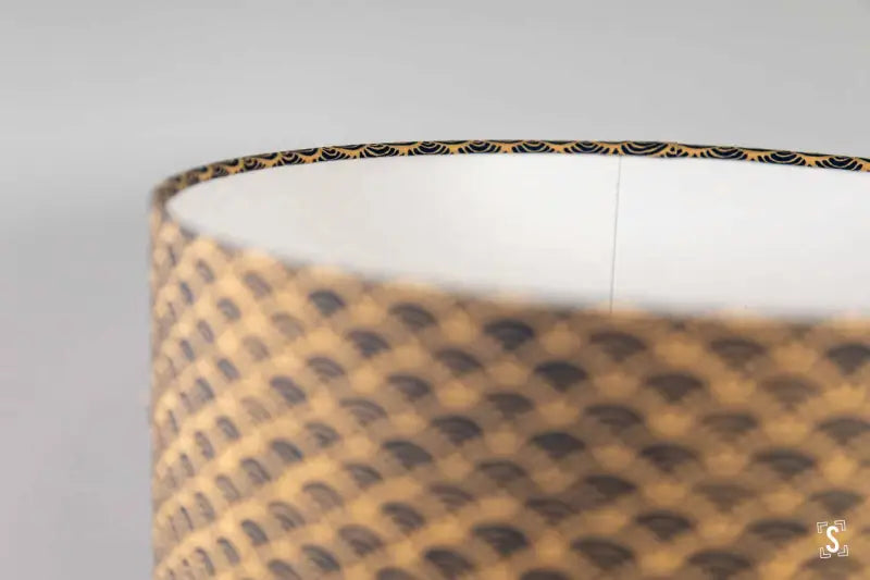 Drum Lampshade - 30cm - Arcs - Navy/Cream - Lampshade