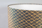 Drum Lampshade - 30cm - Arcs - Navy/Cream - Lampshade