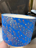 Drum Lampshade - 30cm - Feathers - Blue - SQUUSHED