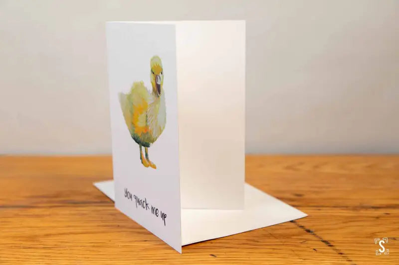 Duckling - Greeting Card - A5 - You Quack Me Up - SQUUSHED