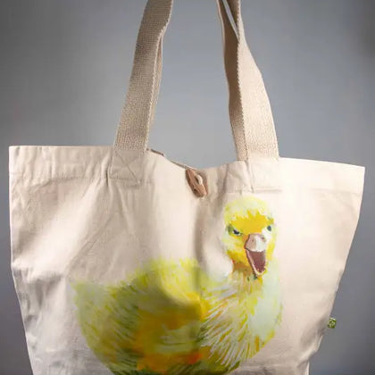 Duckling - Toggle Tote Bag - Organic Cotton - 34cm x 34cm x 17cm