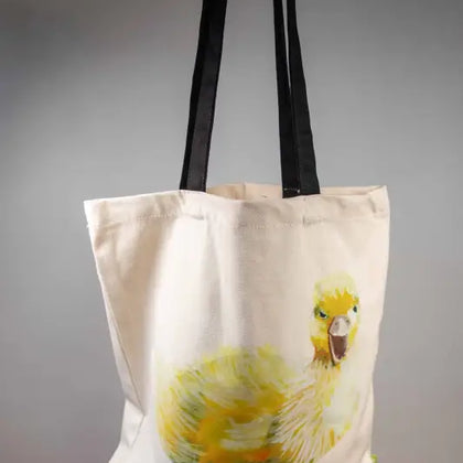 Duckling - Tote Bag - Organic Cotton - Black Handles - 38cm x 42cm
