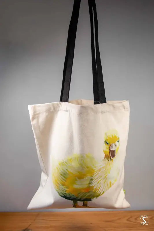 Duckling - Tote Bag - Organic Cotton - Black Handles - 38cm x 42cm - Bag