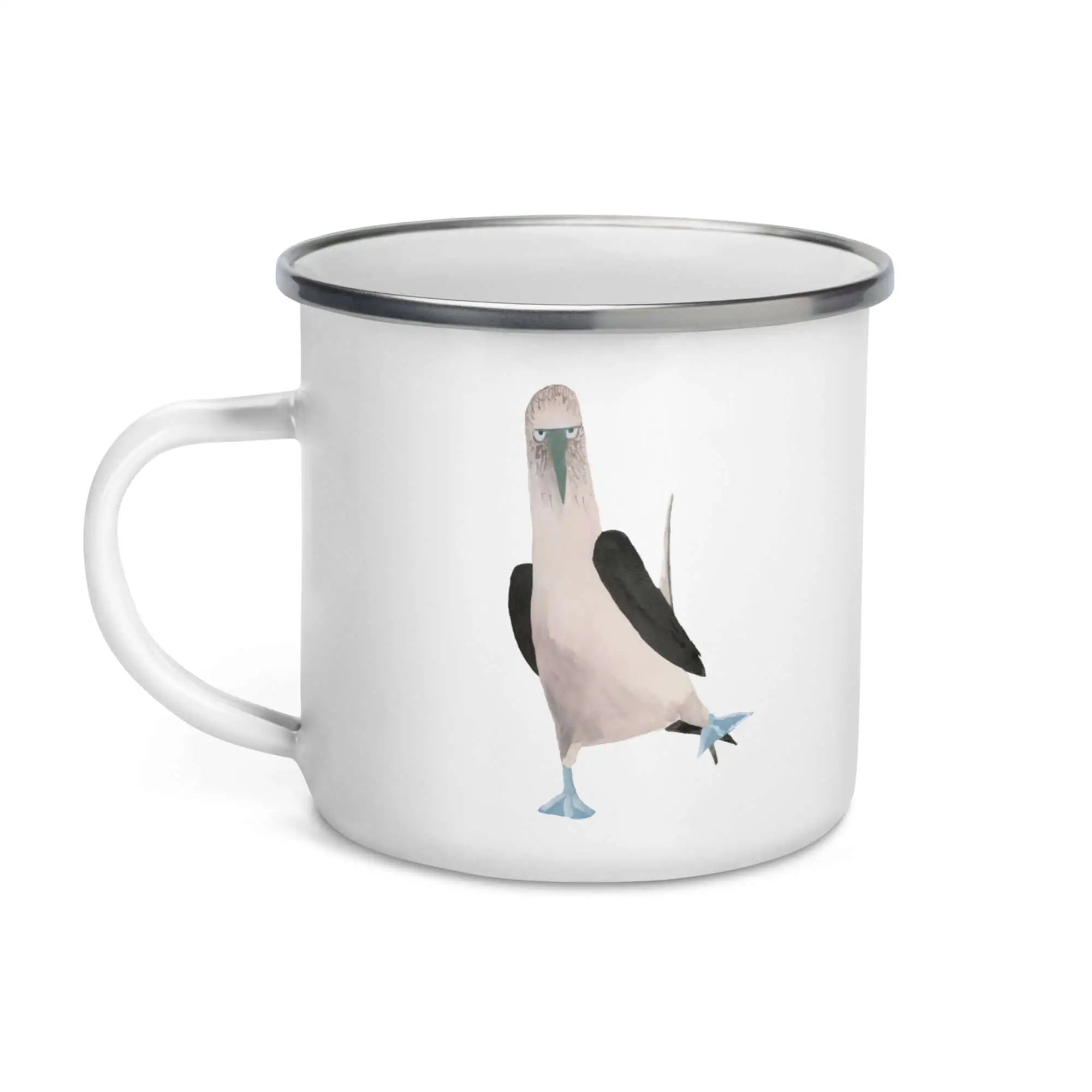 Enamel mug featuring a bird design - Booby