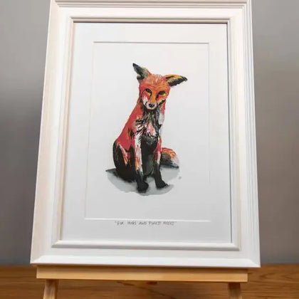 Fox - Framed Print - 26cm x 35cm