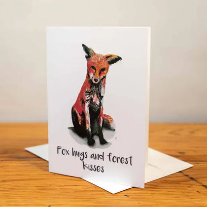 Fox - Greeting Card - A5 - Fox Hugs and Forest Kisses
