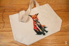 Fox - Toggle Tote Bag - Organic Cotton - 34cm x 34cm x 17cm - Bag