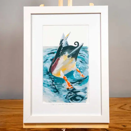Diving Duck - Framed Print - 21cm x 30cm