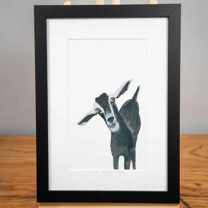 Goat - Framed Print - 21cm x 30cm