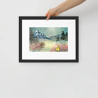 Framed Poster of Mountain Landscape on Matte Paper