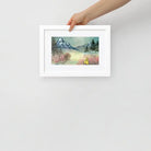 Framed Poster of Vibrant Mountain Scene on Matte Paper