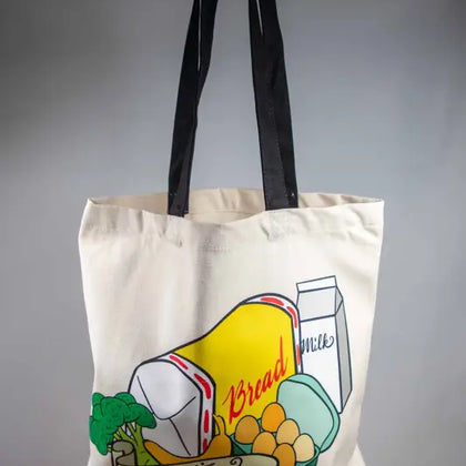 Getting the Messages - Tote Bag - Organic Cotton - Black Handles - 38cm x 42cm