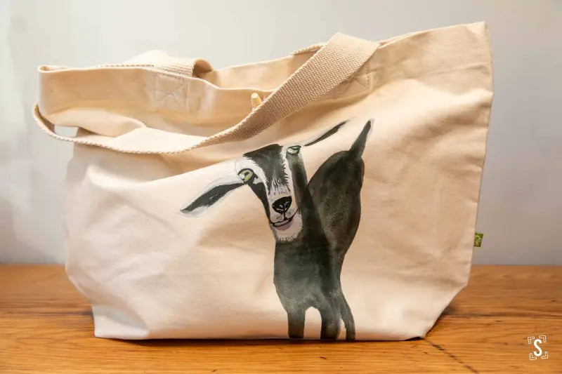 Goat - Toggle Tote Bag - Organic Cotton - 34cm x 34cm x 17cm - Bag