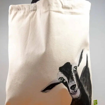 Goat - Tote Bag - Organic Cotton - Black Handles - 38cm x 42cm