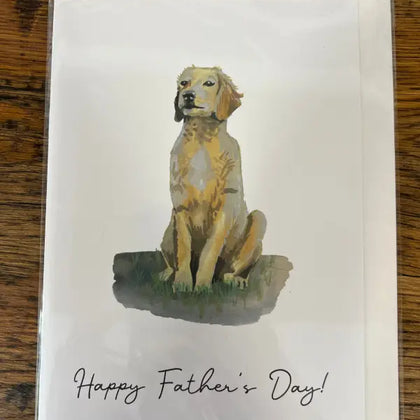 Golden Retriever - Greeting Card - A5 - Happy Father's Day