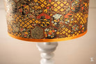 Handmade Lampshade featuring intricate patterns and rich colors with Chiyogami paper design