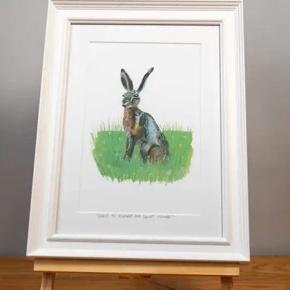 Hare - Framed Print - 26cm x 35cm