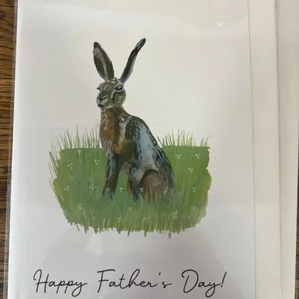 Hare - Greeting Card - A5 - Happy Father's Day