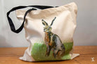 Hare - Tote Bag - Organic Cotton - Black Handles - 38cm x 42cm - Bag