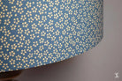 Lampshade - Drum - 40cm - Small Flowers - Blue/White - Lampshade