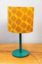 Drum Lampshade - 20cm - Leaves - Orange/Yellow - Lampshade