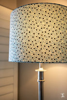 Lamp with a floral patterned shade from the Lampshade Making Workshop