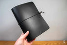 Leather Notebook Cover - Black - A5 - SQUUSHED
