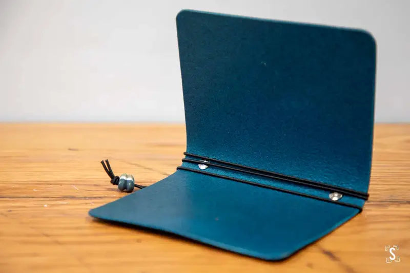 Leather Notebook Cover Blue Leathercraft