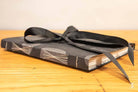 Long Stitch - A5 - Smooth Laser White - Cellula Black/Grey - Squares Black/Natural - Journal
