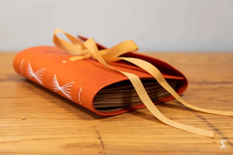 Long Stitch - Journal - A5 - Buttero Leather Orange - Autumn Eco Kraft - Journal