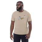 Organic Cotton Beige T-Shirt with White Duck Design
