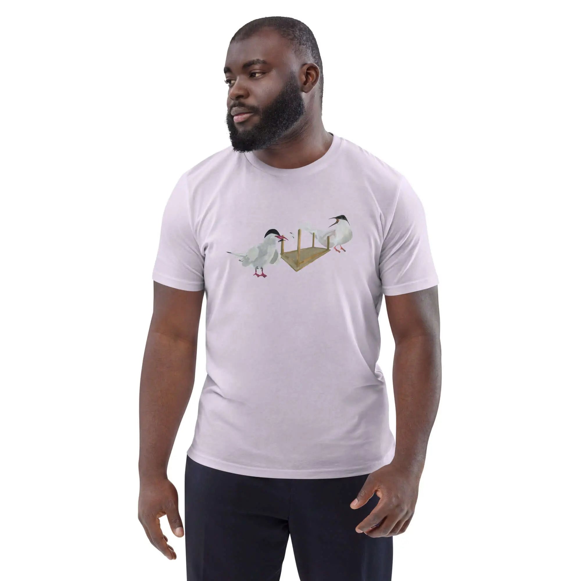 Organic Cotton T-Shirt with Tern Bird Design