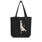 Organic Cotton Tote Bag with White Bird Design | Booby