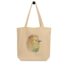 Organic Cotton Tote Bag with Watercolor Hedge Illustration