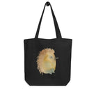 Organic Cotton Tote Bag featuring a yellow hedgehog design