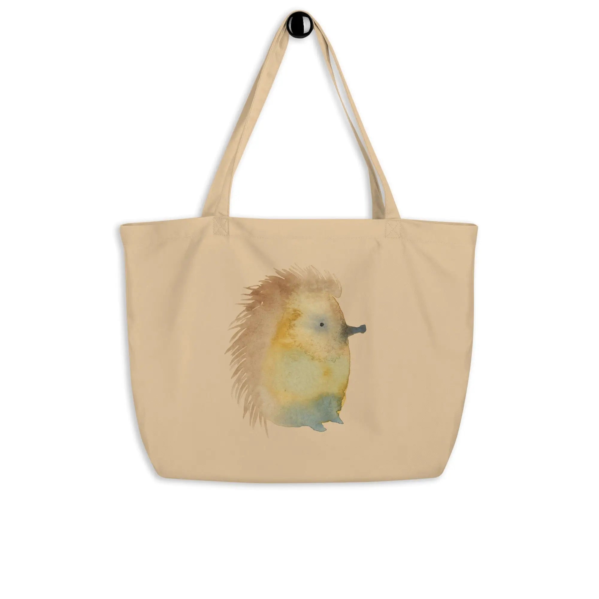 Organic Cotton Tote Bag with Watercolor Hedge Illustration
