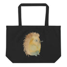 Organic Cotton Tote Bag with Hedgehog Illustration