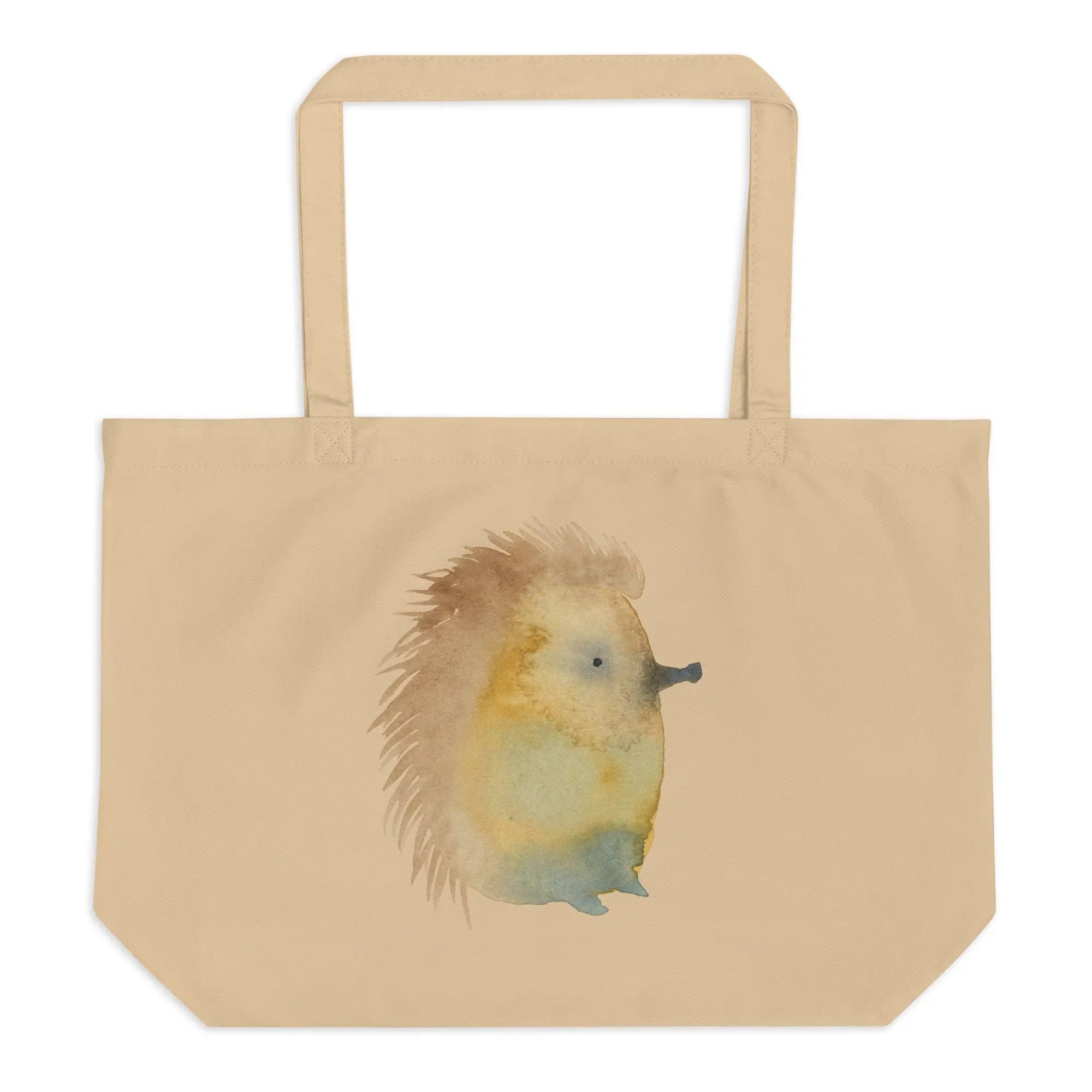 Organic Cotton Tote Bag featuring Hedgehog Illustration